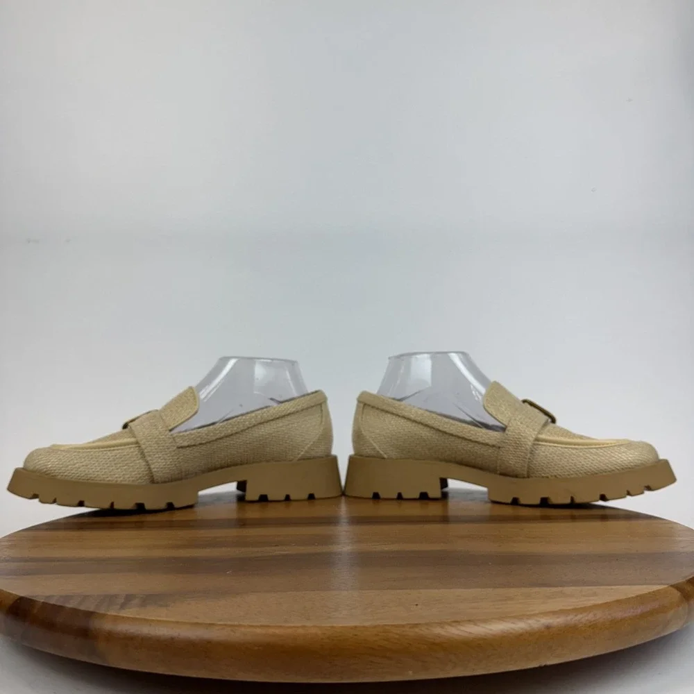 New Womens Dolce‎ Vita Ericka Beige Woven Platform Casual Loafers Size 8 M NWOB